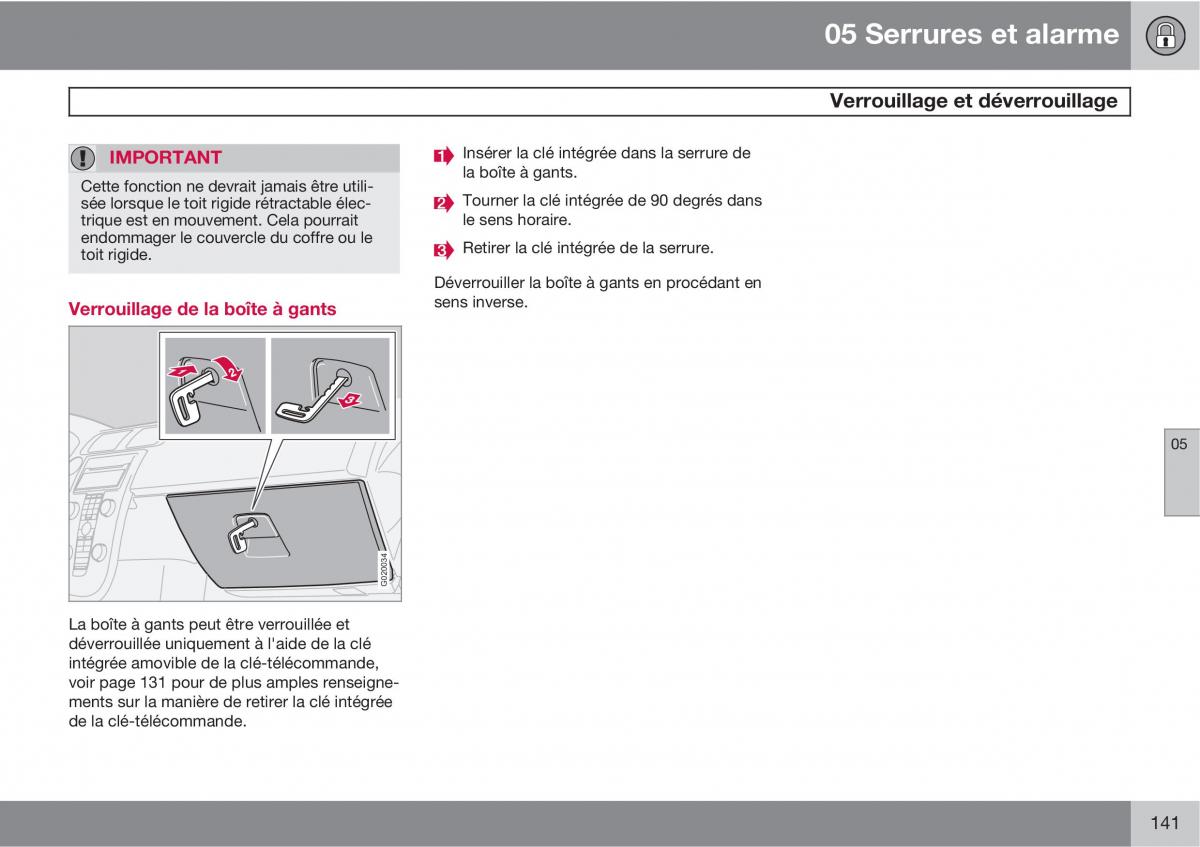 Volvo C70 M II 2 manuel du proprietaire / page 143