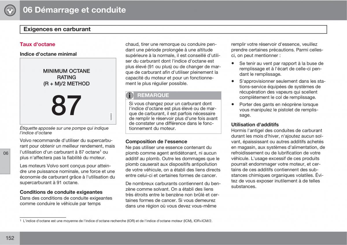 Volvo C70 M II 2 manuel du proprietaire / page 154