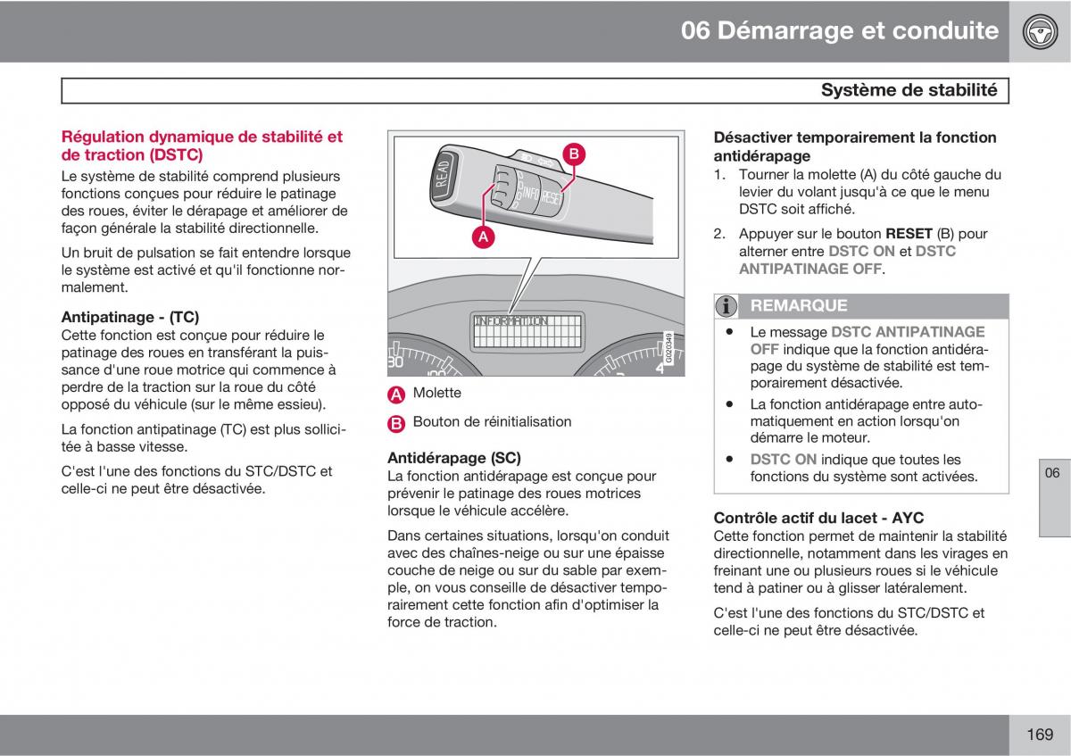 Volvo C70 M II 2 manuel du proprietaire / page 171