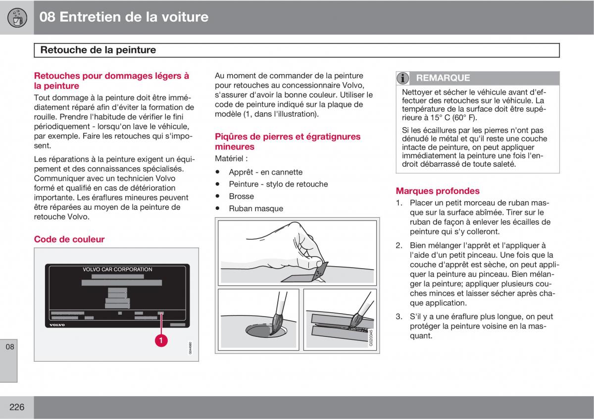 Volvo C70 M II 2 manuel du proprietaire / page 228