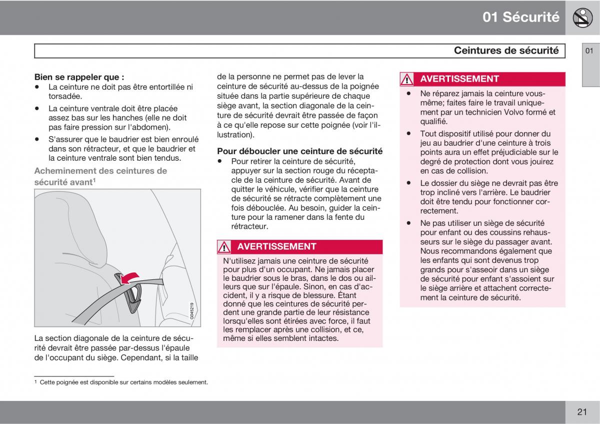 Volvo C70 M II 2 manuel du proprietaire / page 23