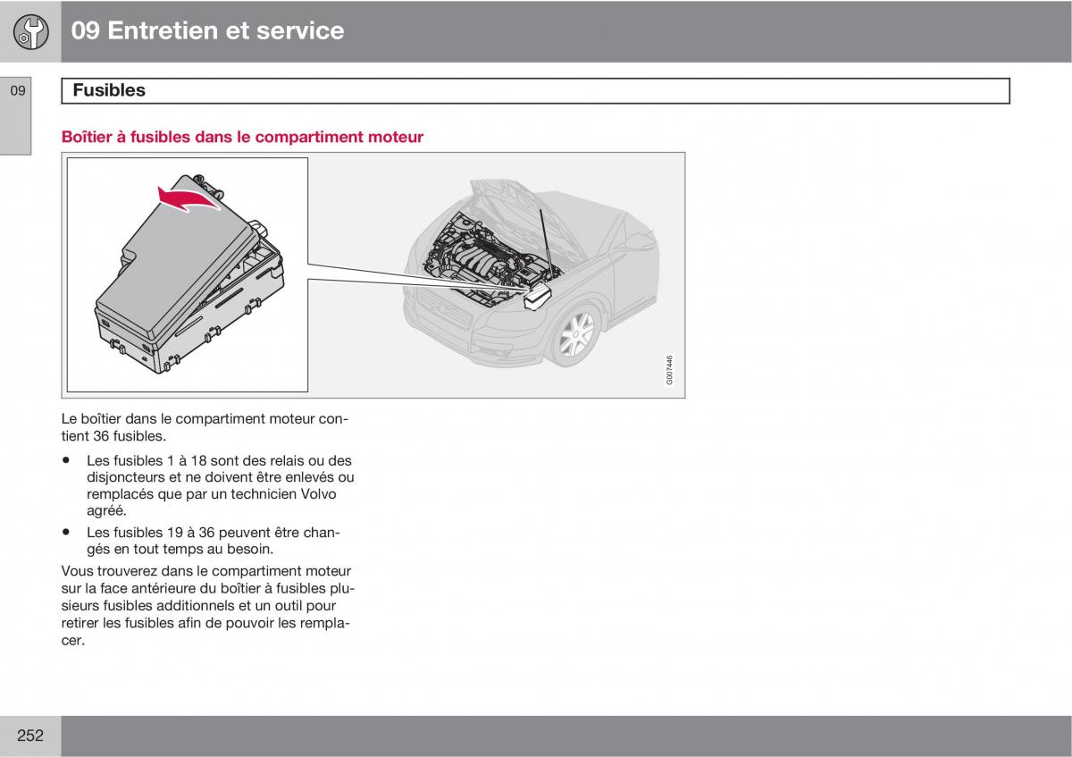 Volvo C70 M II 2 manuel du proprietaire / page 254