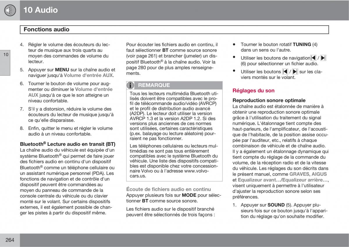 Volvo C70 M II 2 manuel du proprietaire / page 266