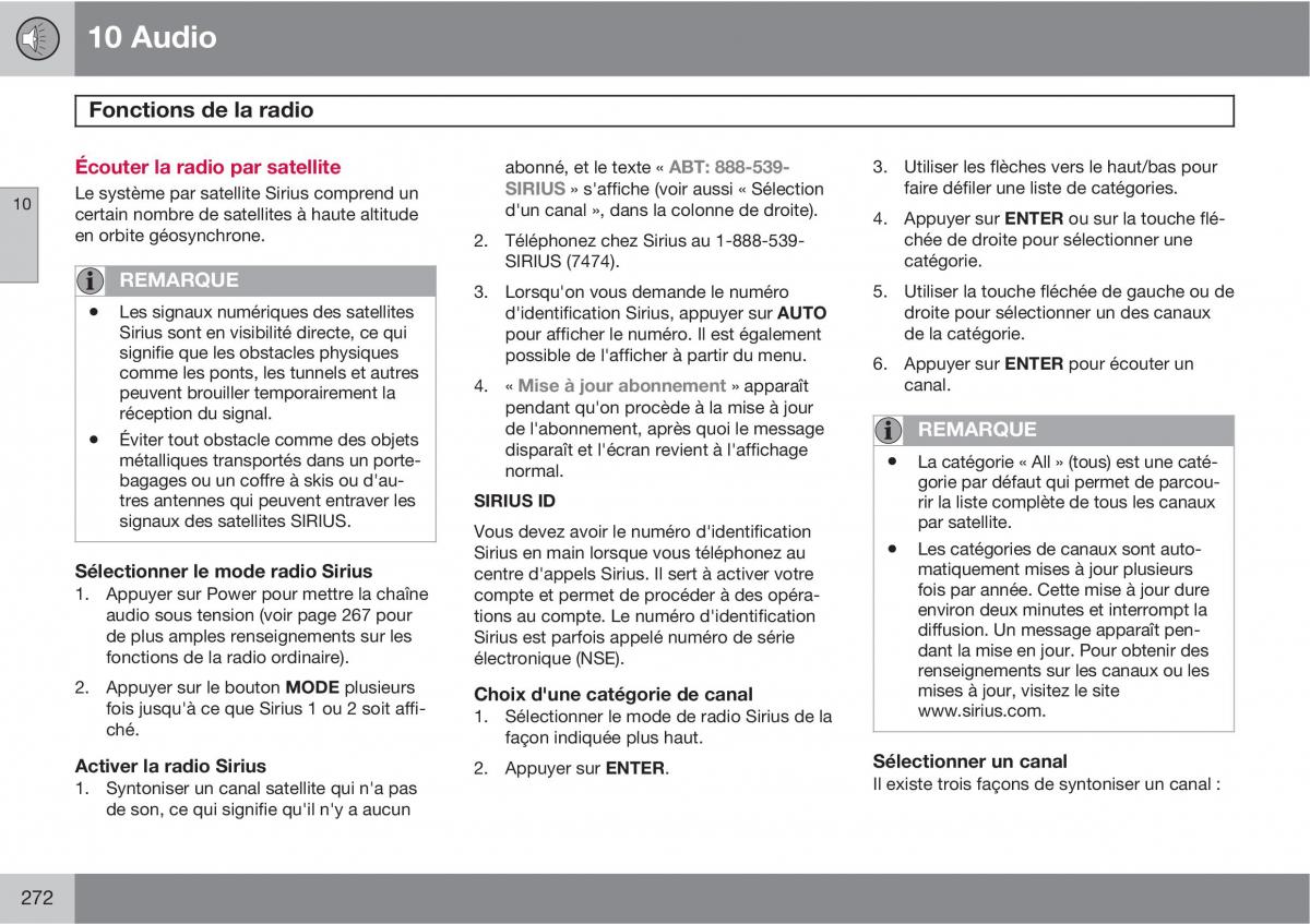 Volvo C70 M II 2 manuel du proprietaire / page 274