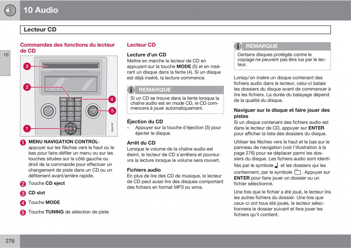 Volvo C70 M II 2 manuel du proprietaire / page 278