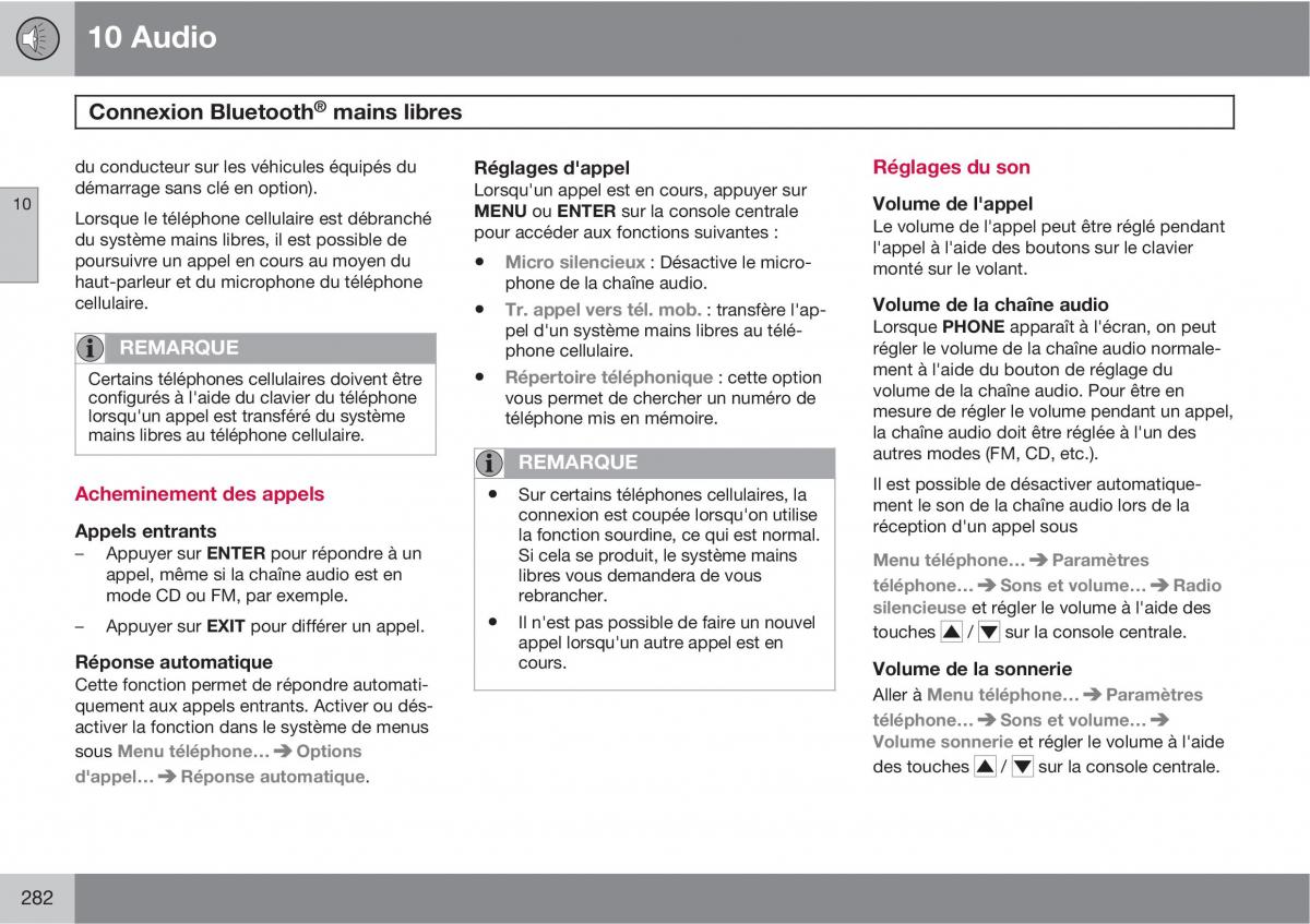 Volvo C70 M II 2 manuel du proprietaire / page 284