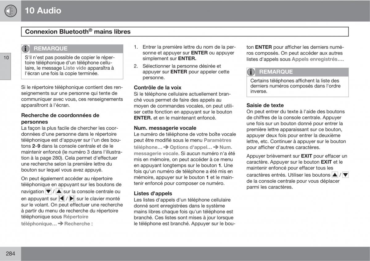 Volvo C70 M II 2 manuel du proprietaire / page 286