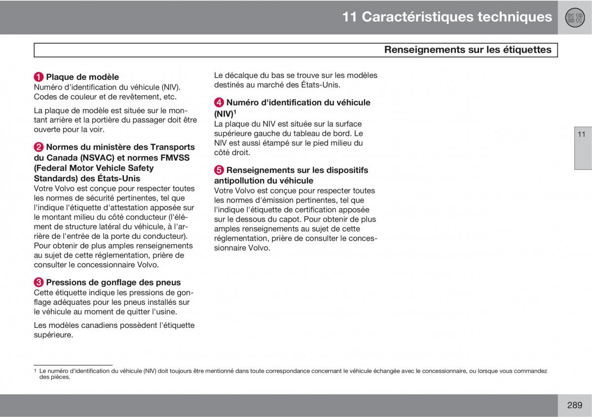 Volvo C70 M II 2 manuel du proprietaire / page 291