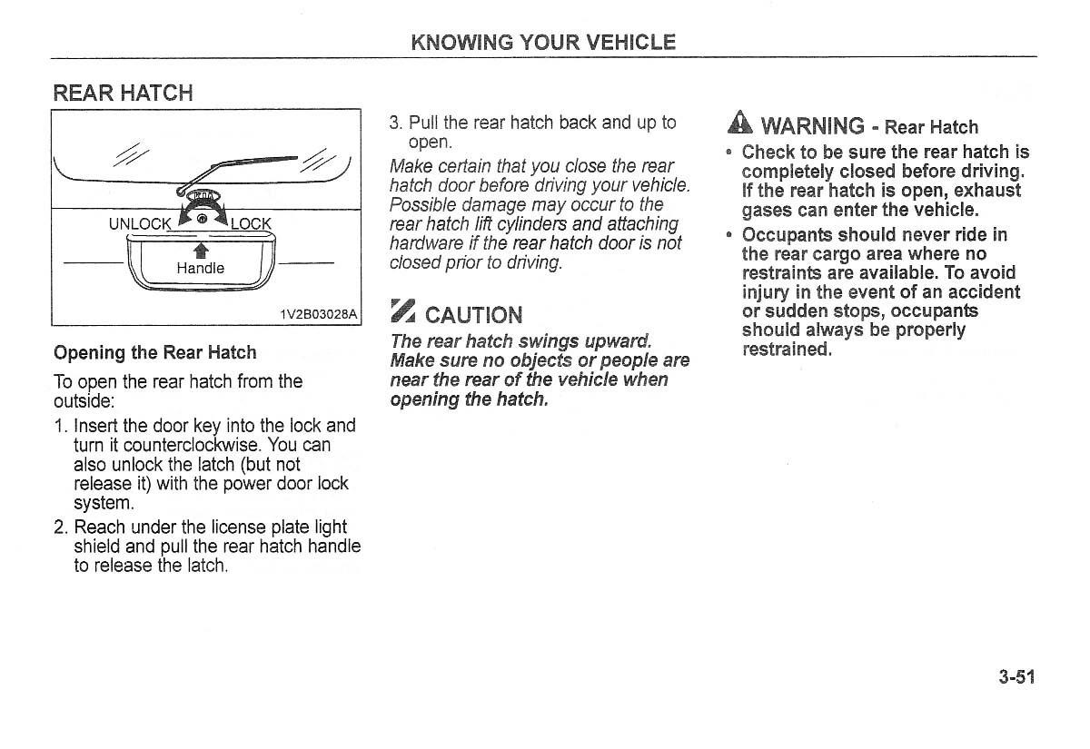 Kia Carnival Sedona I 1 owners manual / page 61