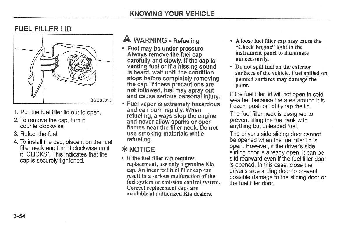 Kia Carnival Sedona I 1 owners manual / page 64