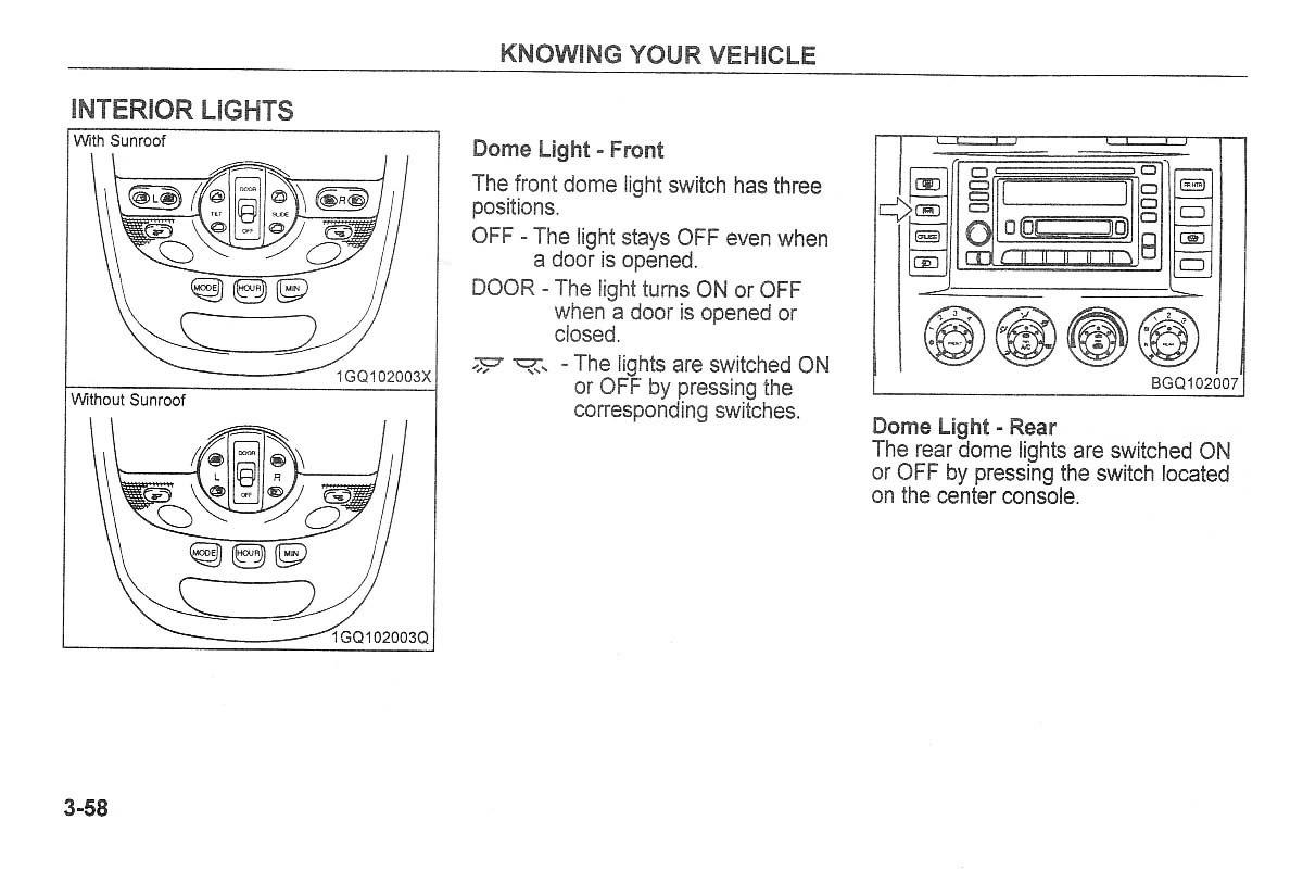 Kia Carnival Sedona I 1 owners manual / page 68