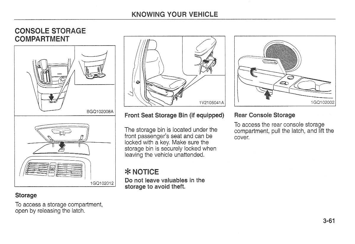 Kia Carnival Sedona I 1 owners manual / page 71