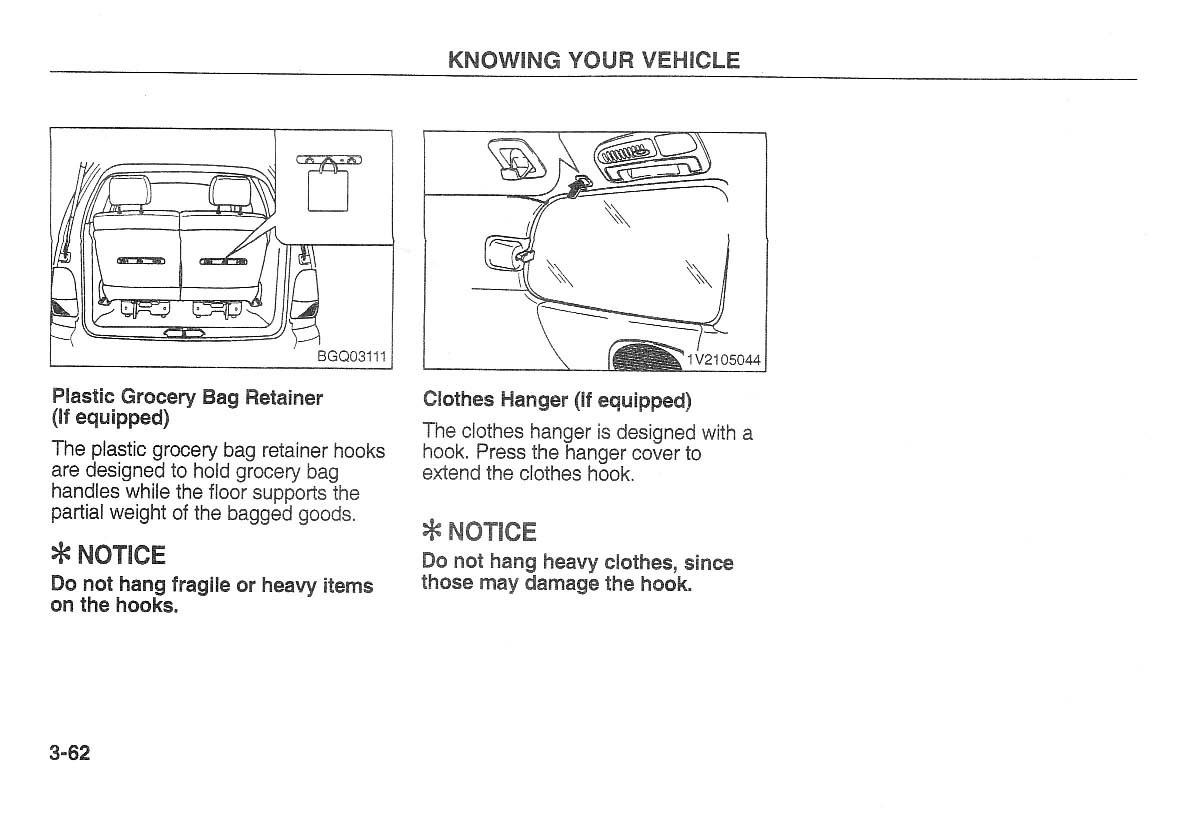 Kia Carnival Sedona I 1 owners manual / page 72