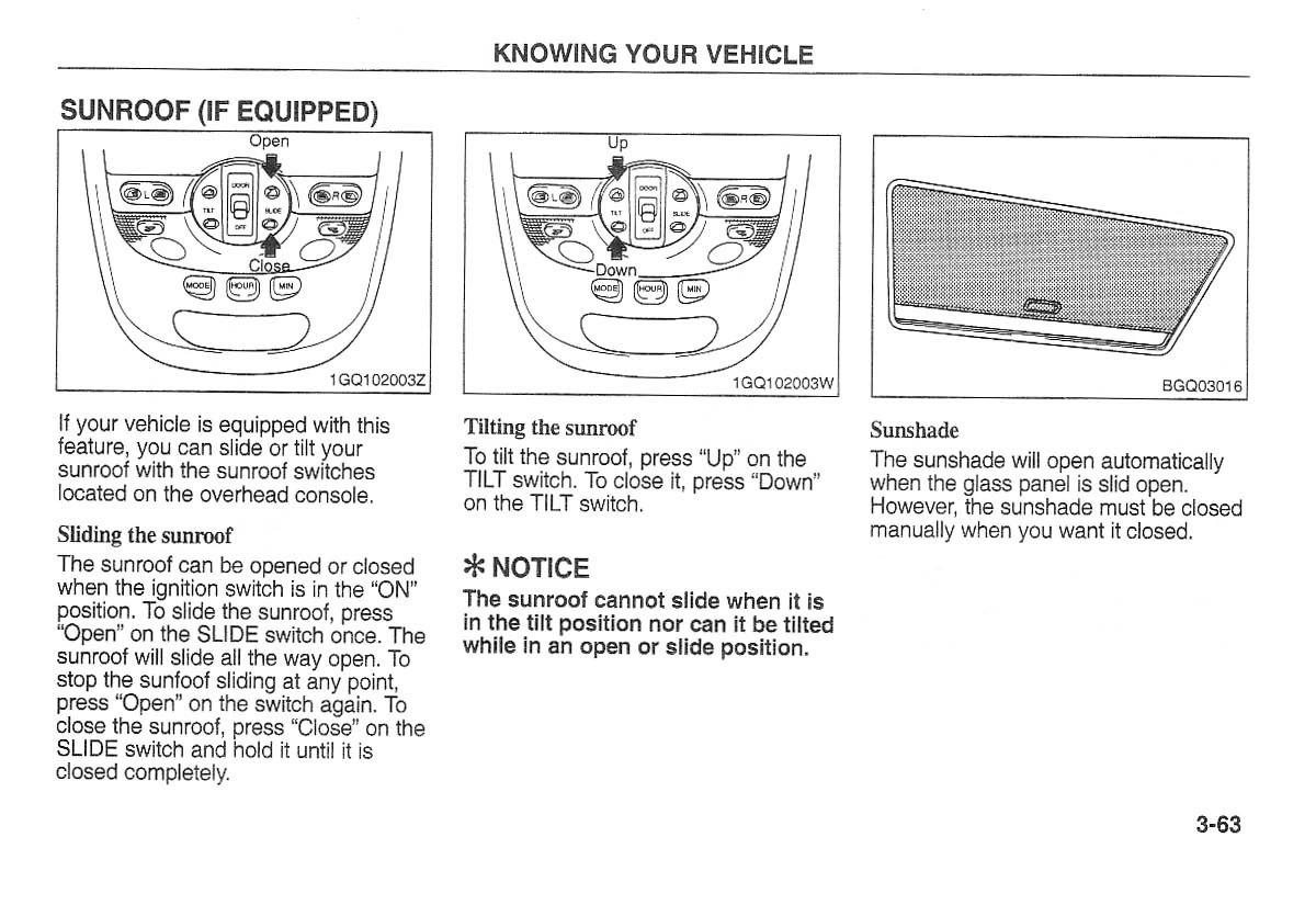 Kia Carnival Sedona I 1 owners manual / page 73