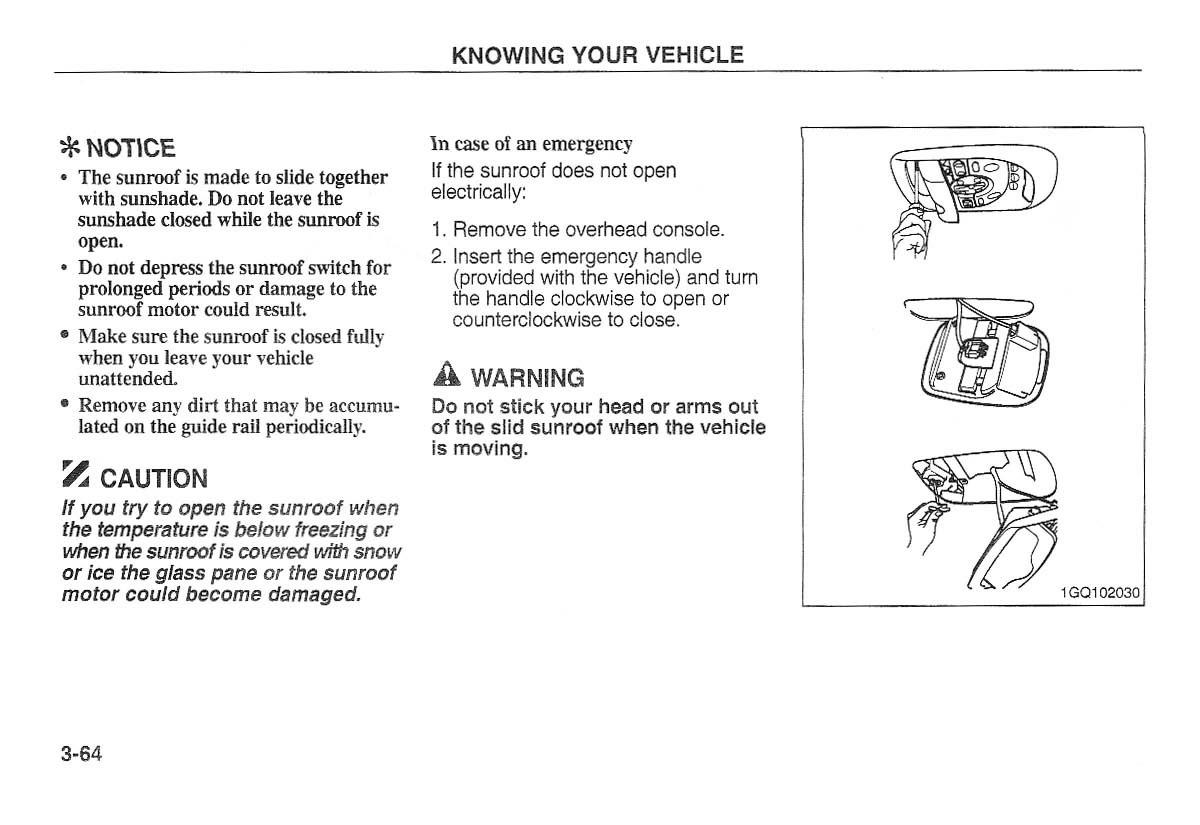 Kia Carnival Sedona I 1 owners manual / page 74