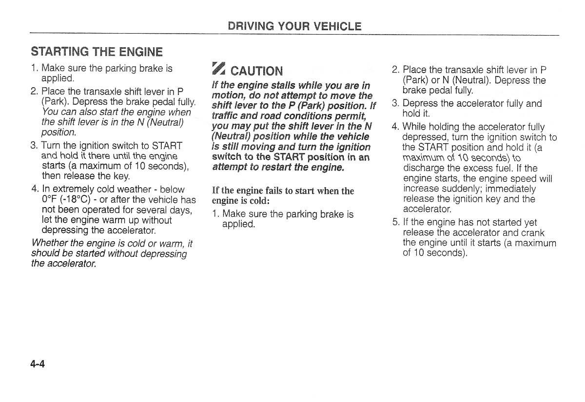 Kia Carnival Sedona I 1 owners manual / page 79