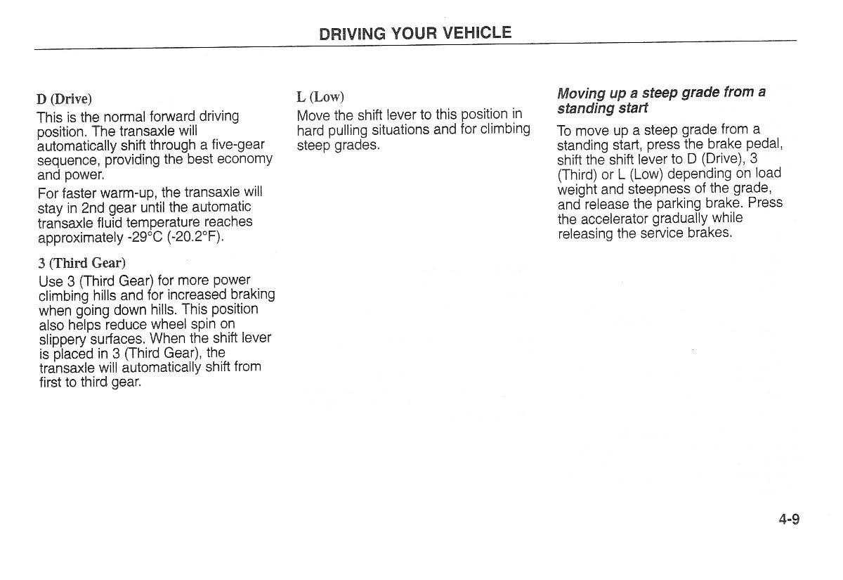 Kia Carnival Sedona I 1 owners manual / page 84