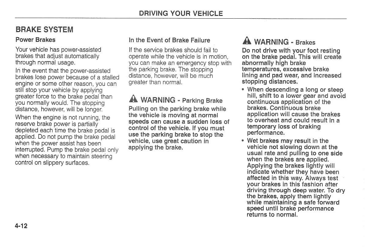 Kia Carnival Sedona I 1 owners manual / page 87