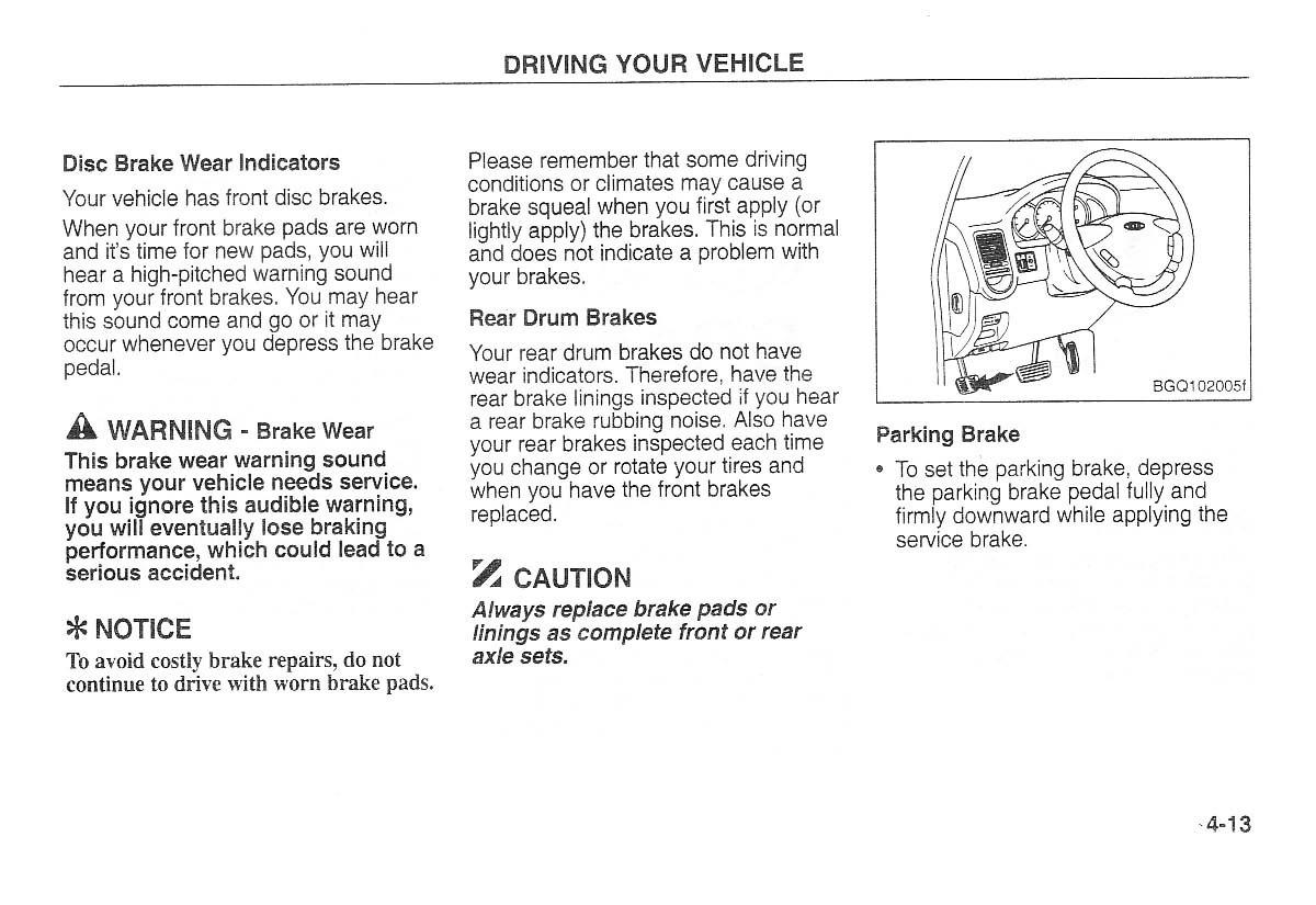 Kia Carnival Sedona I 1 owners manual / page 88