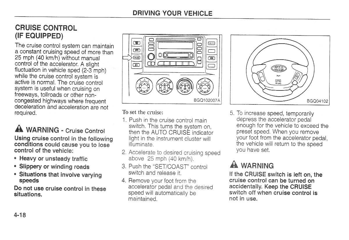 Kia Carnival Sedona I 1 owners manual / page 93