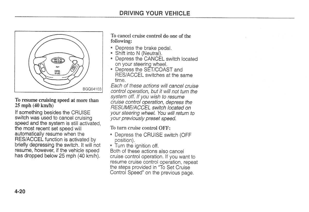 Kia Carnival Sedona I 1 owners manual / page 95