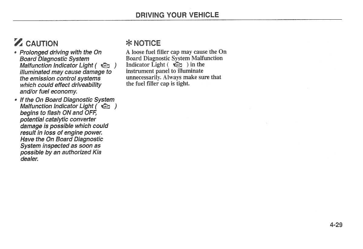 Kia Carnival Sedona I 1 owners manual / page 104