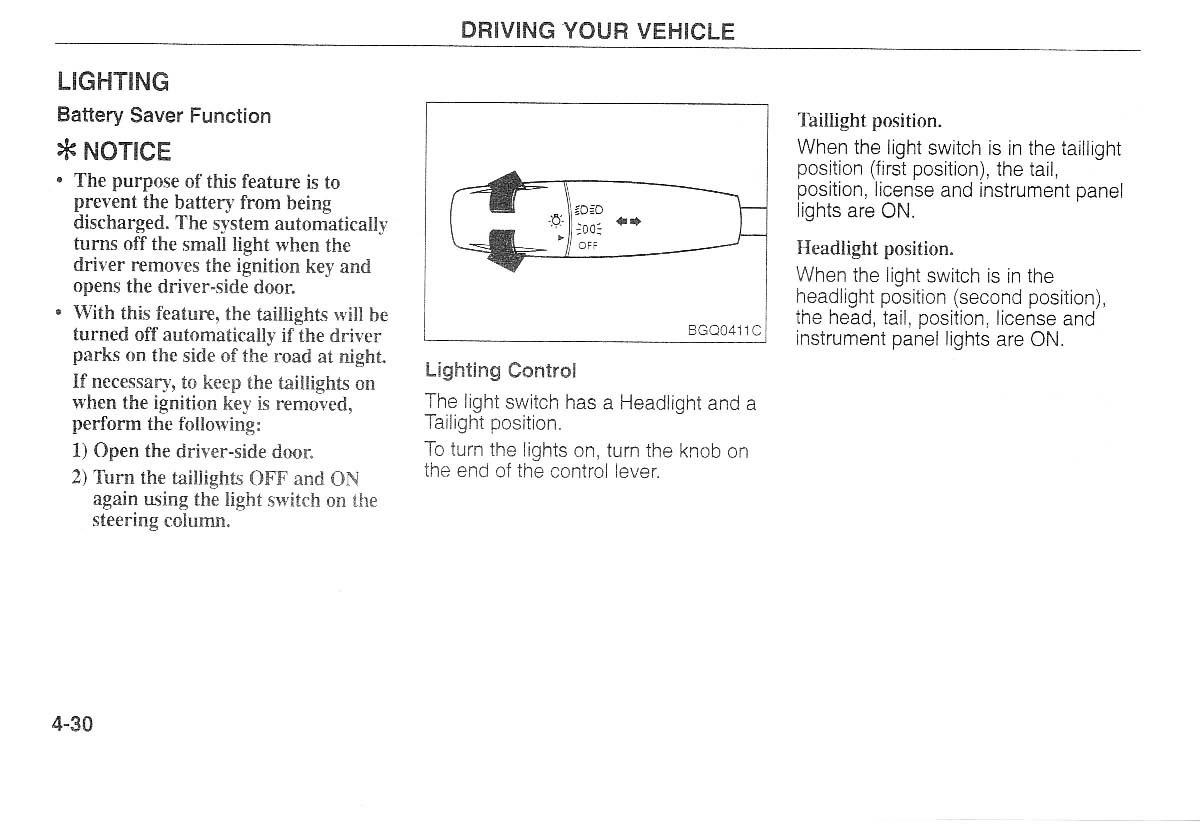 Kia Carnival Sedona I 1 owners manual / page 105