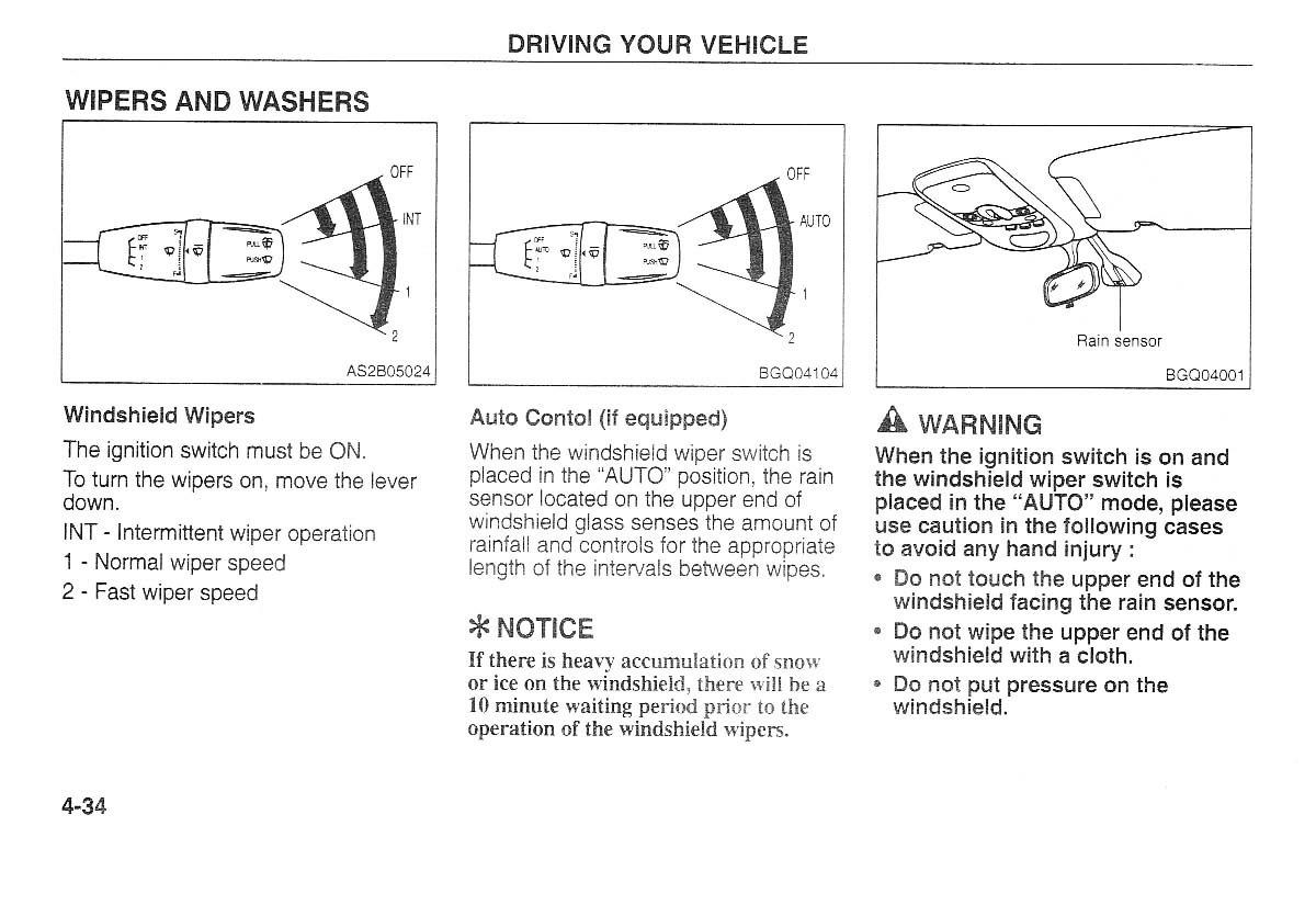 Kia Carnival Sedona I 1 owners manual / page 109