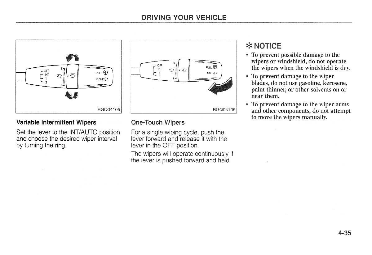 Kia Carnival Sedona I 1 owners manual / page 110