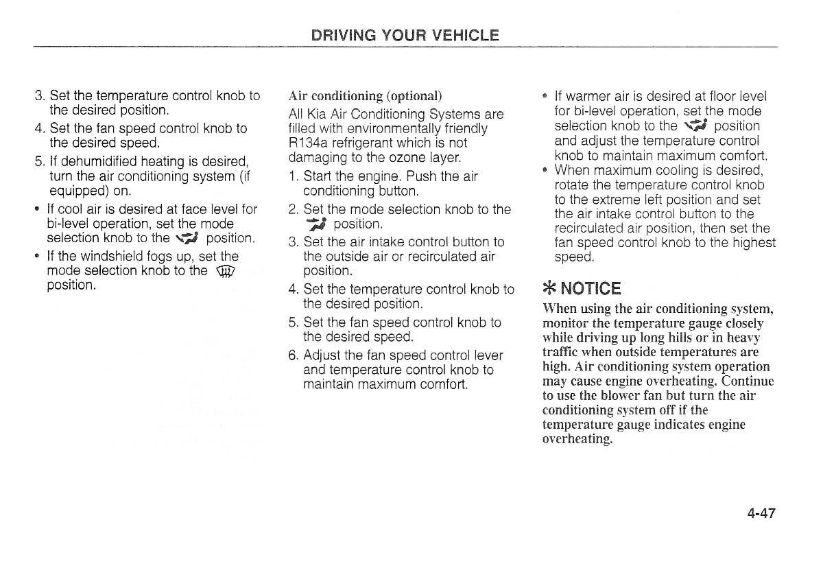 Kia Carnival Sedona I 1 owners manual / page 122