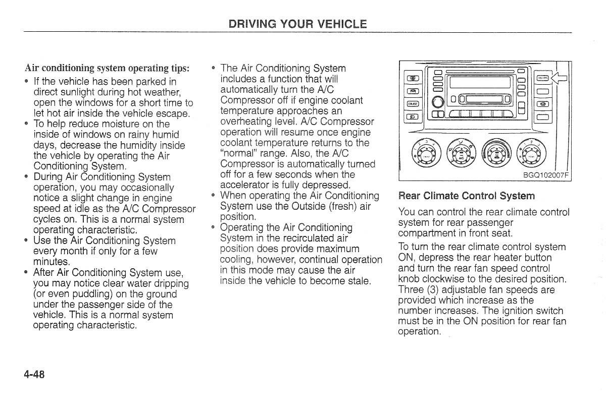 Kia Carnival Sedona I 1 owners manual / page 123