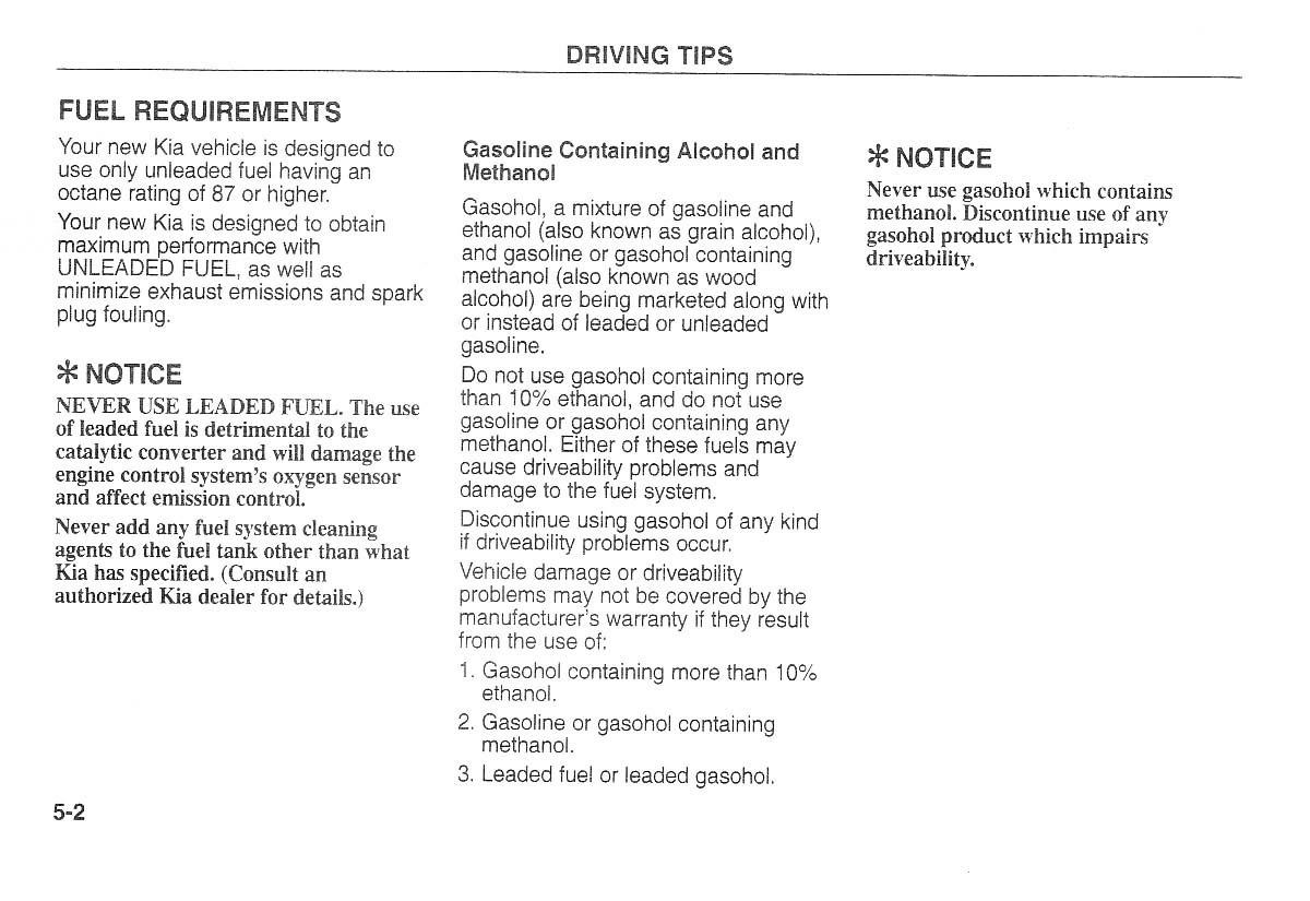 Kia Carnival Sedona I 1 owners manual / page 128