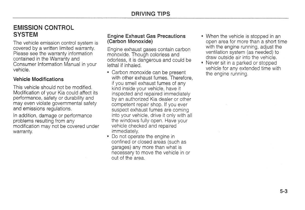 Kia Carnival Sedona I 1 owners manual / page 129