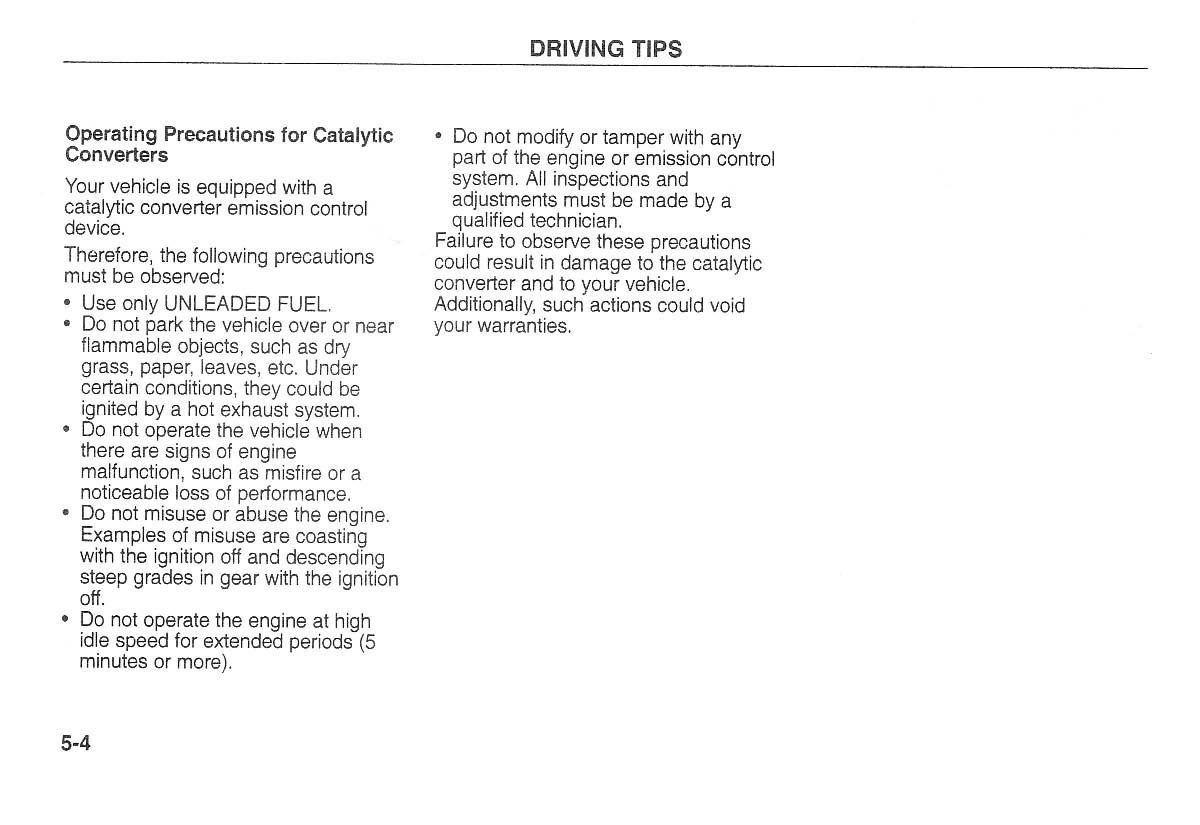 Kia Carnival Sedona I 1 owners manual / page 130