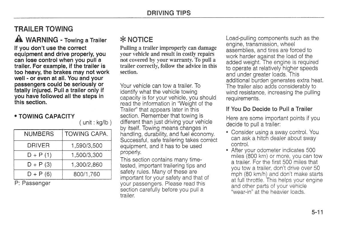 Kia Carnival Sedona I 1 owners manual / page 137