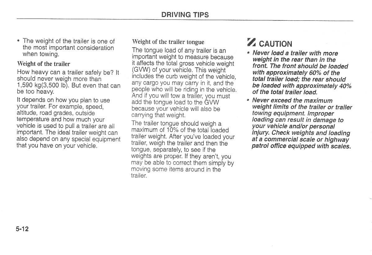 Kia Carnival Sedona I 1 owners manual / page 138