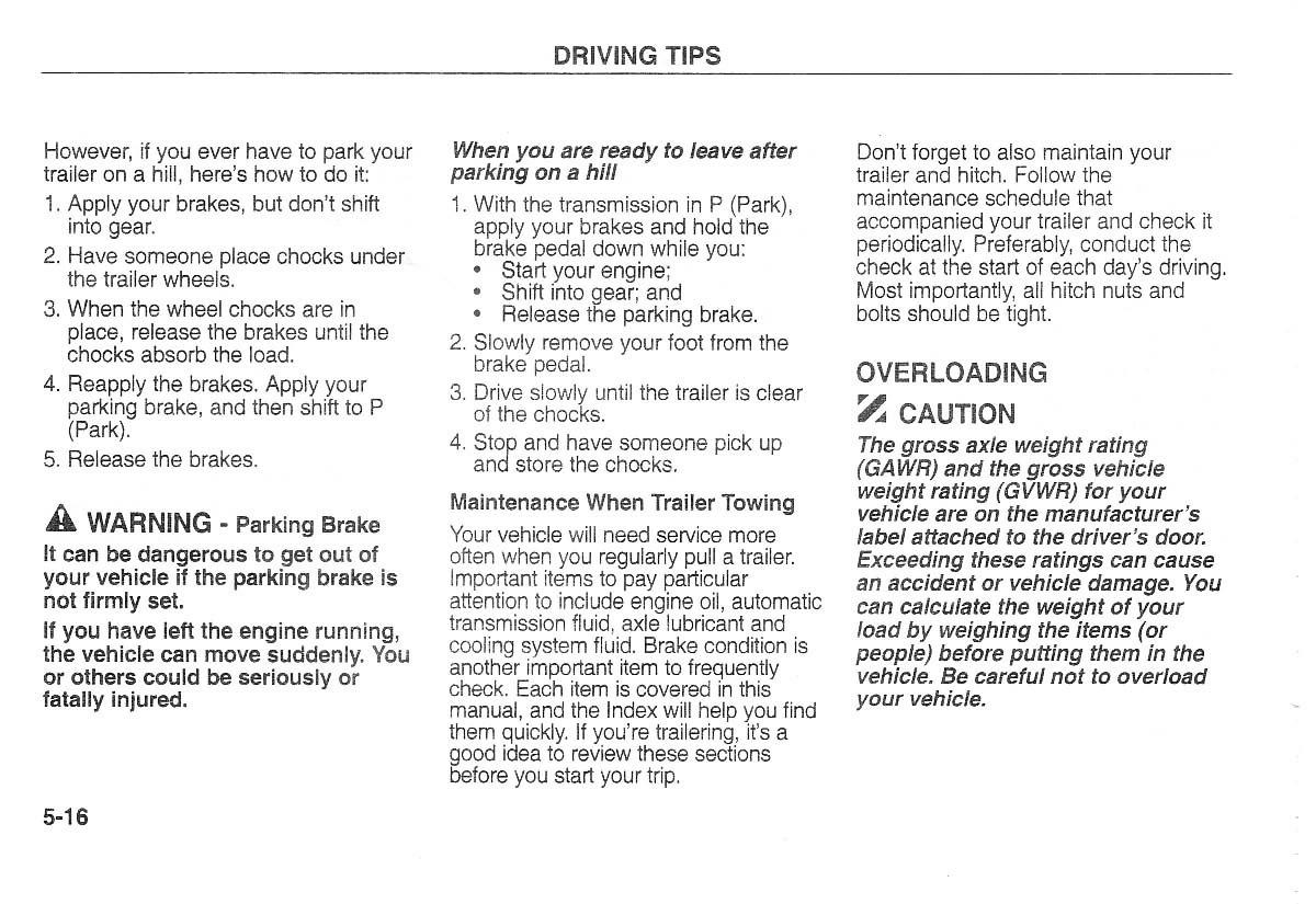 Kia Carnival Sedona I 1 owners manual / page 142