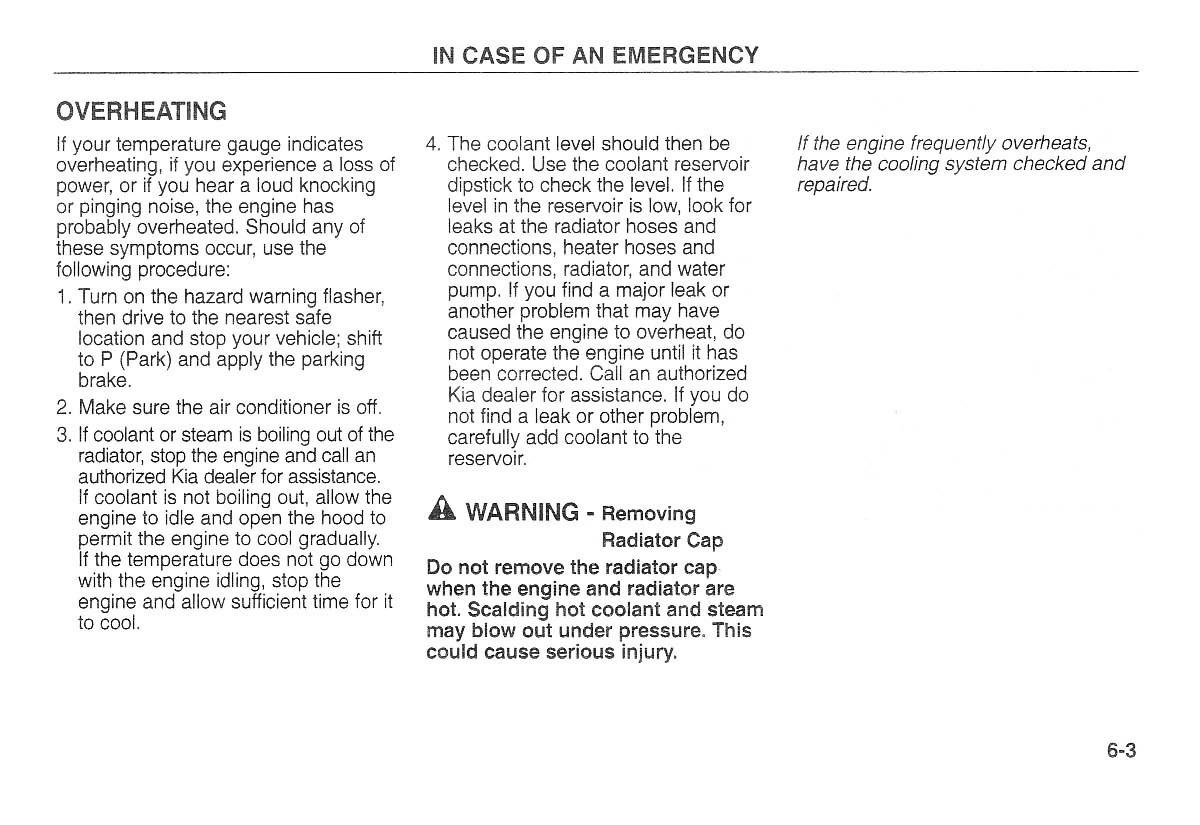 Kia Carnival Sedona I 1 owners manual / page 146