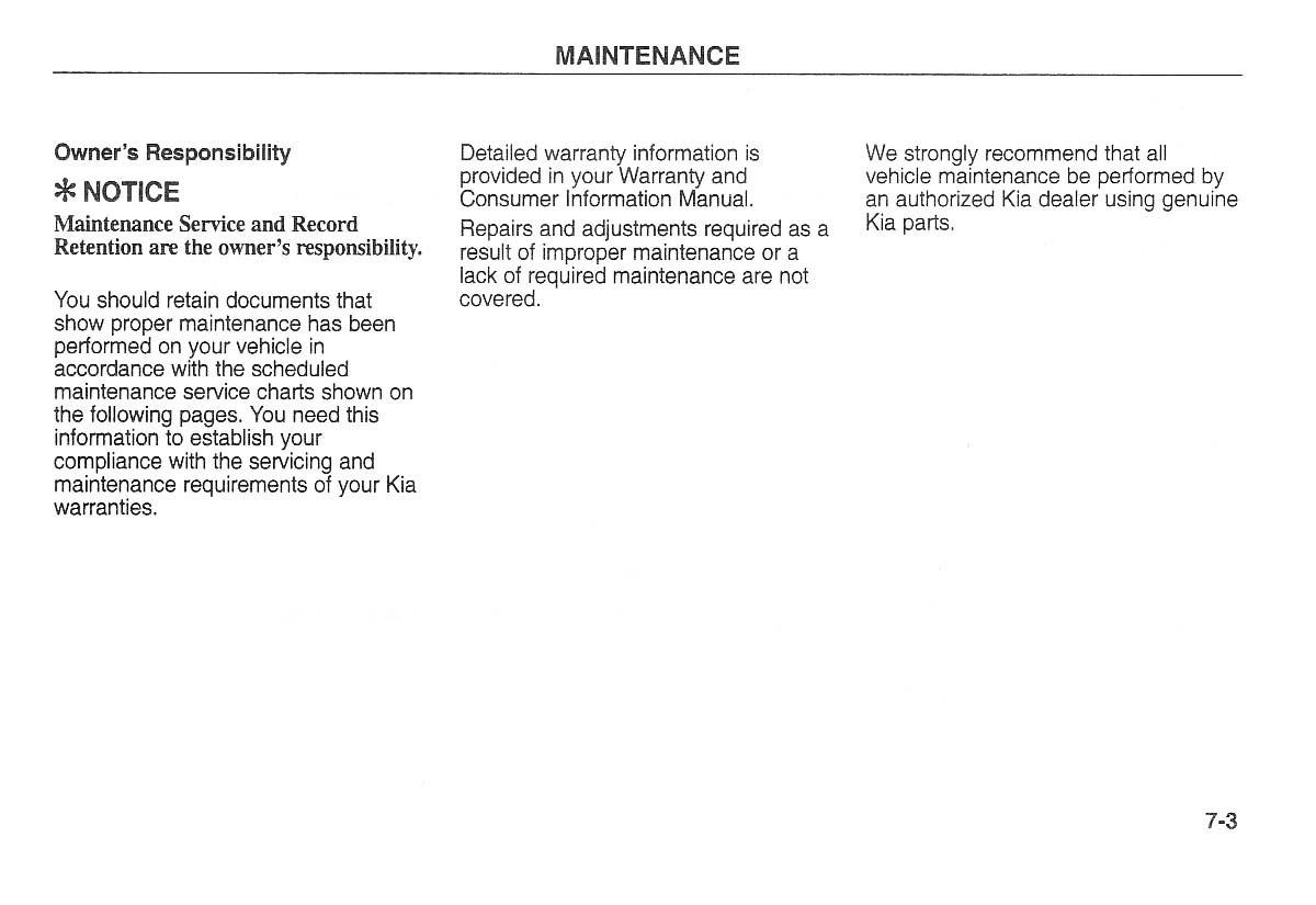 Kia Carnival Sedona I 1 owners manual / page 165