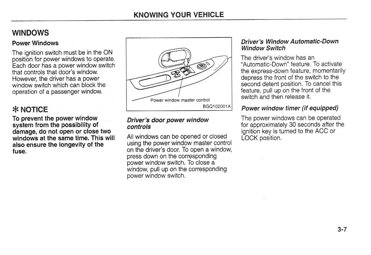 Kia Carnival Sedona I 1 owners manual / page 17