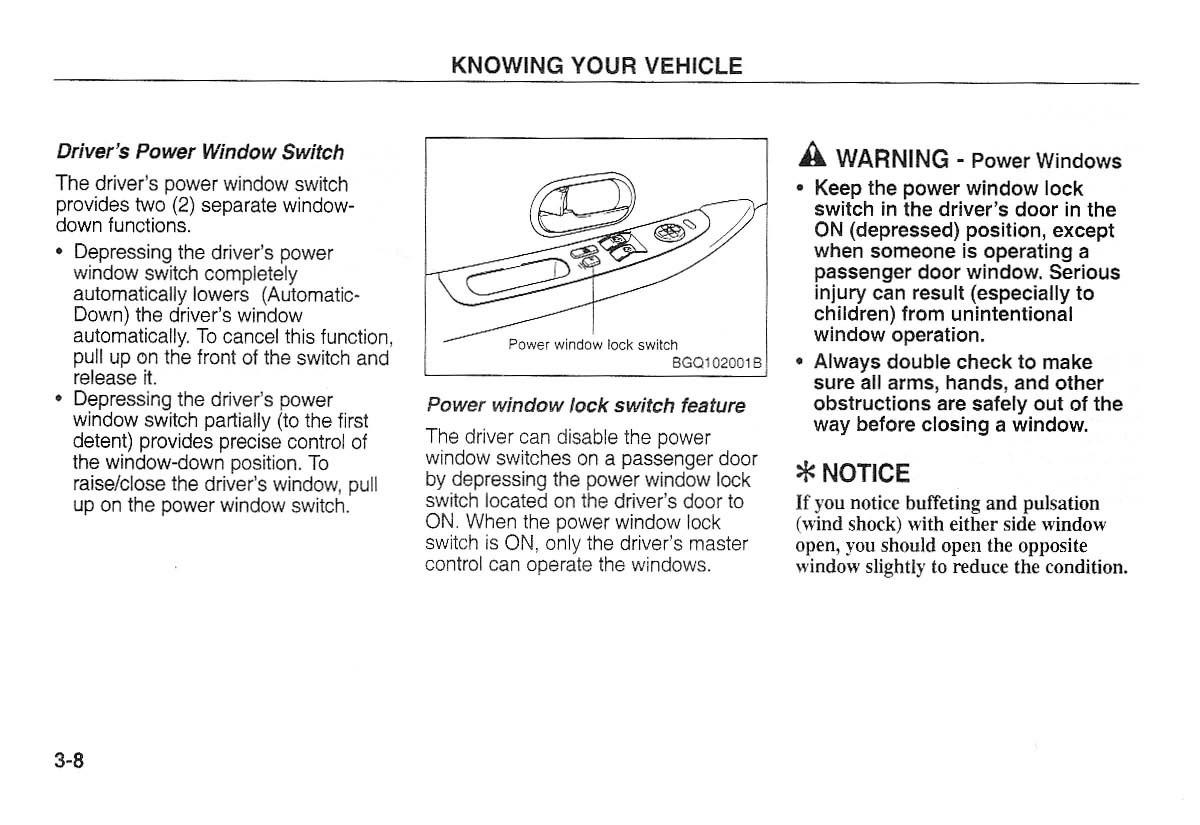 Kia Carnival Sedona I 1 owners manual / page 18