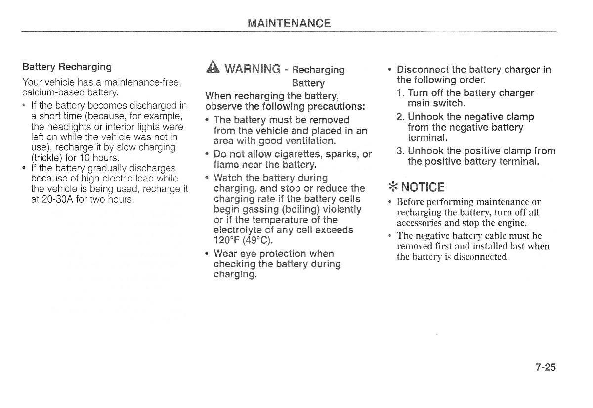 Kia Carnival Sedona I 1 owners manual / page 187