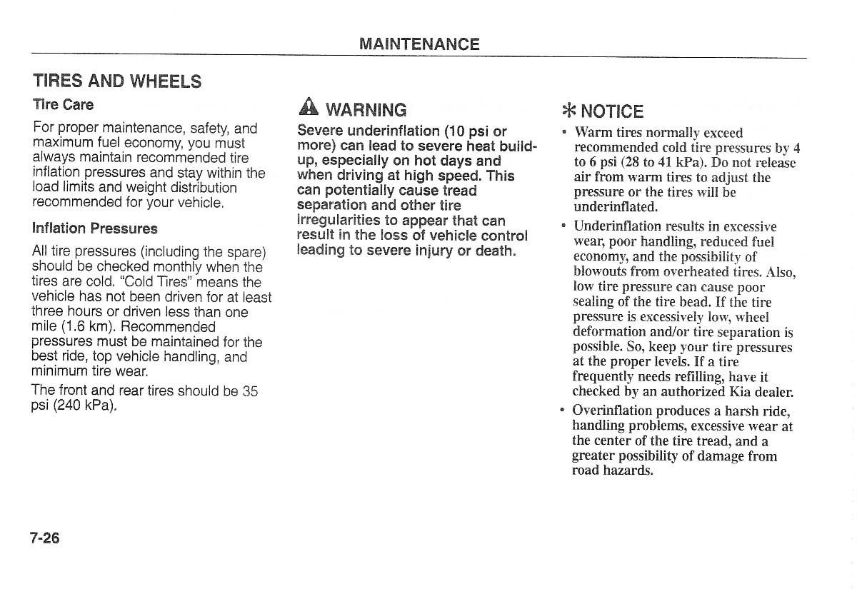 Kia Carnival Sedona I 1 owners manual / page 188