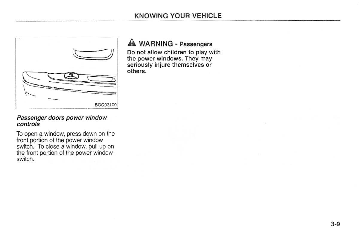 Kia Carnival Sedona I 1 owners manual / page 19