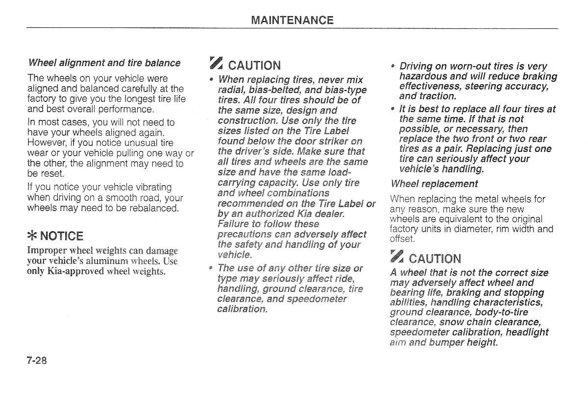 Kia Carnival Sedona I 1 owners manual / page 190