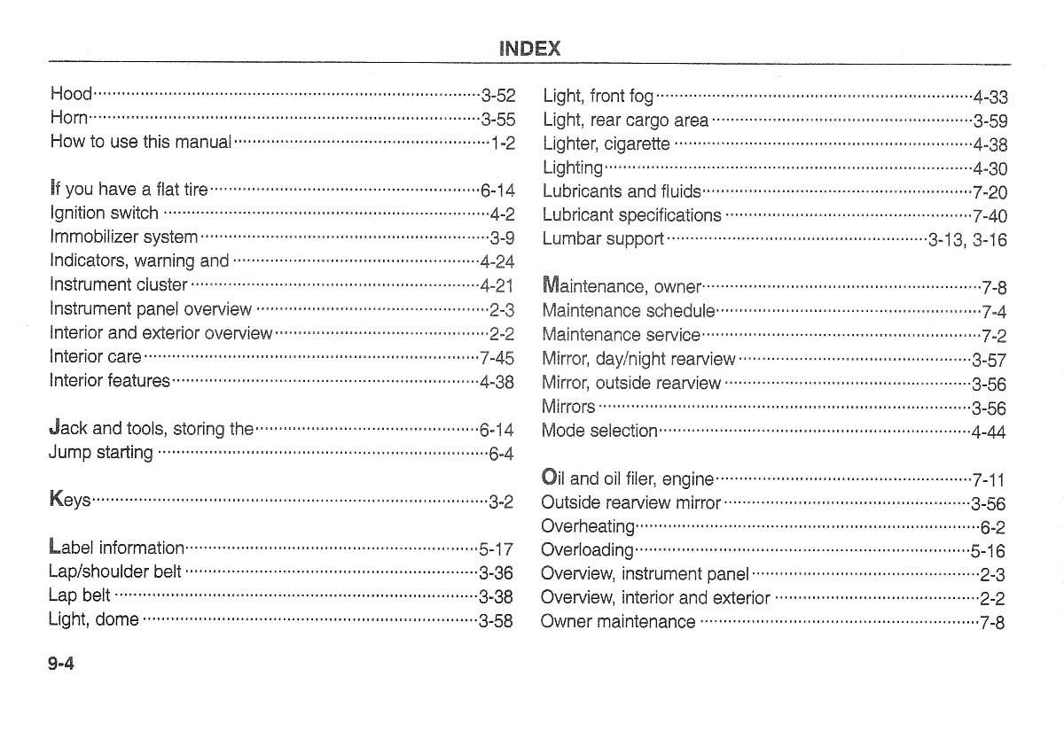 Kia Carnival Sedona I 1 owners manual / page 215