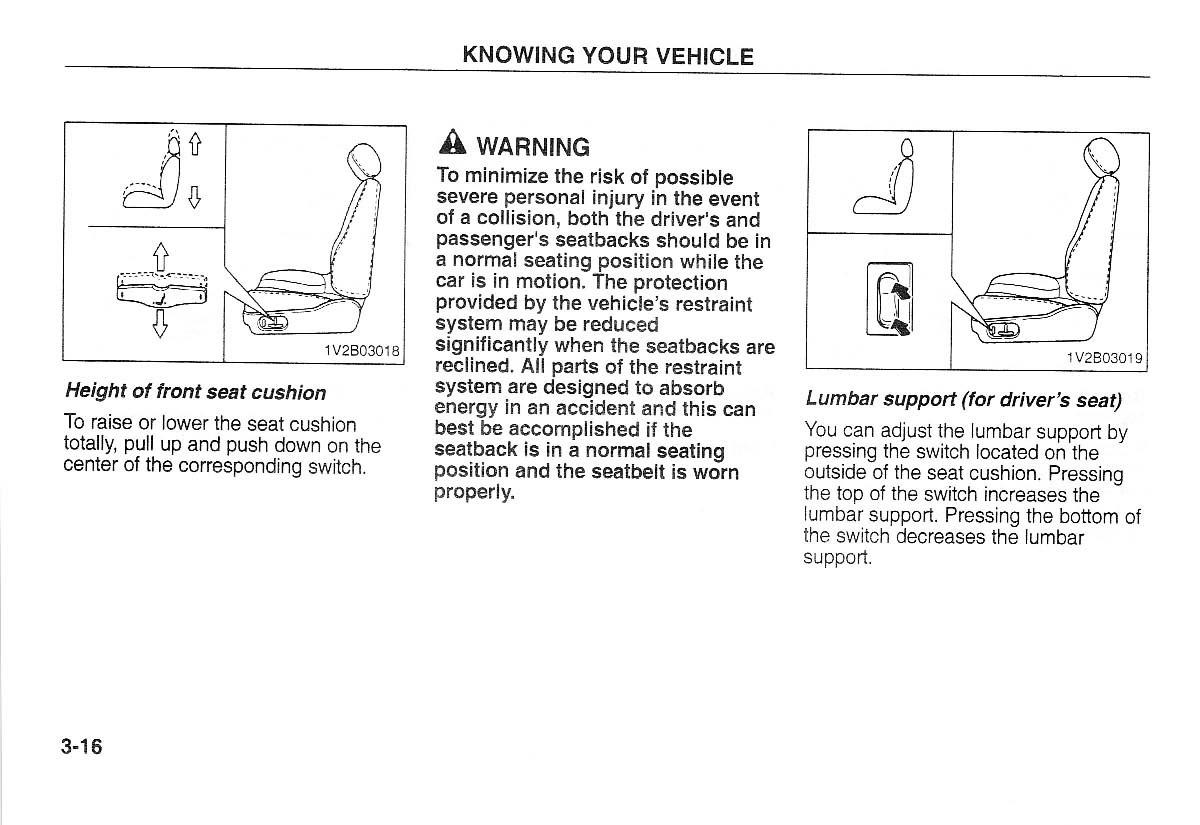 Kia Carnival Sedona I 1 owners manual / page 26