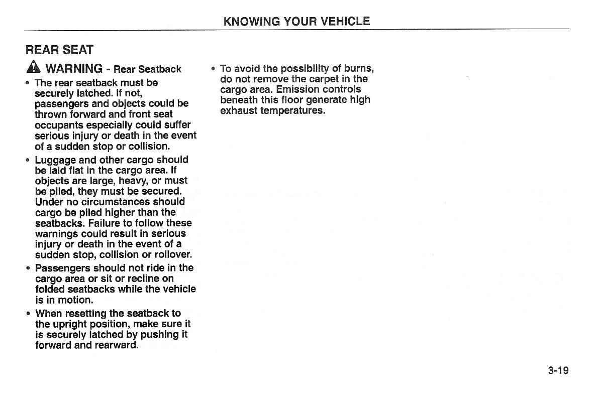 Kia Carnival Sedona I 1 owners manual / page 29