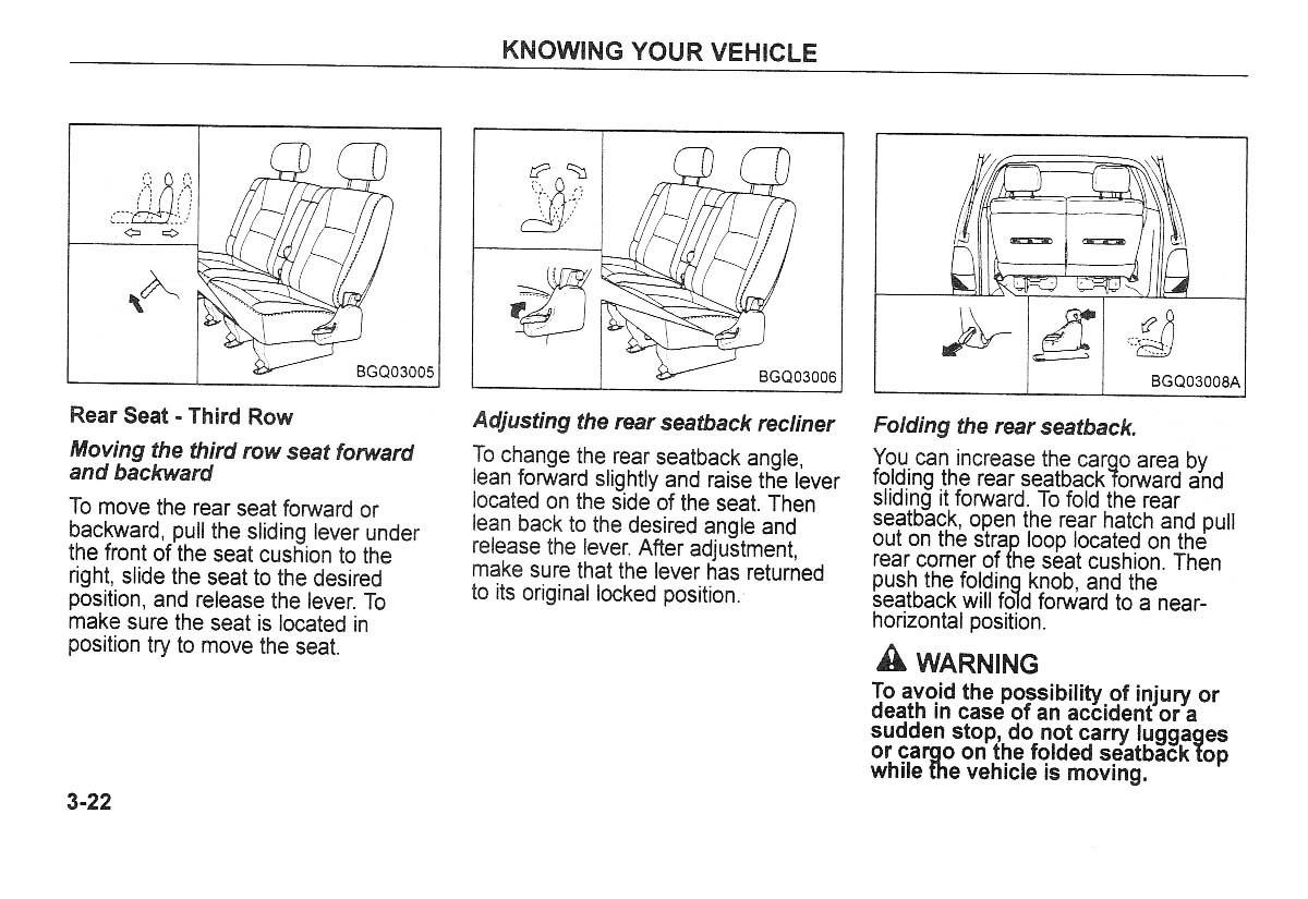 Kia Carnival Sedona I 1 owners manual / page 32