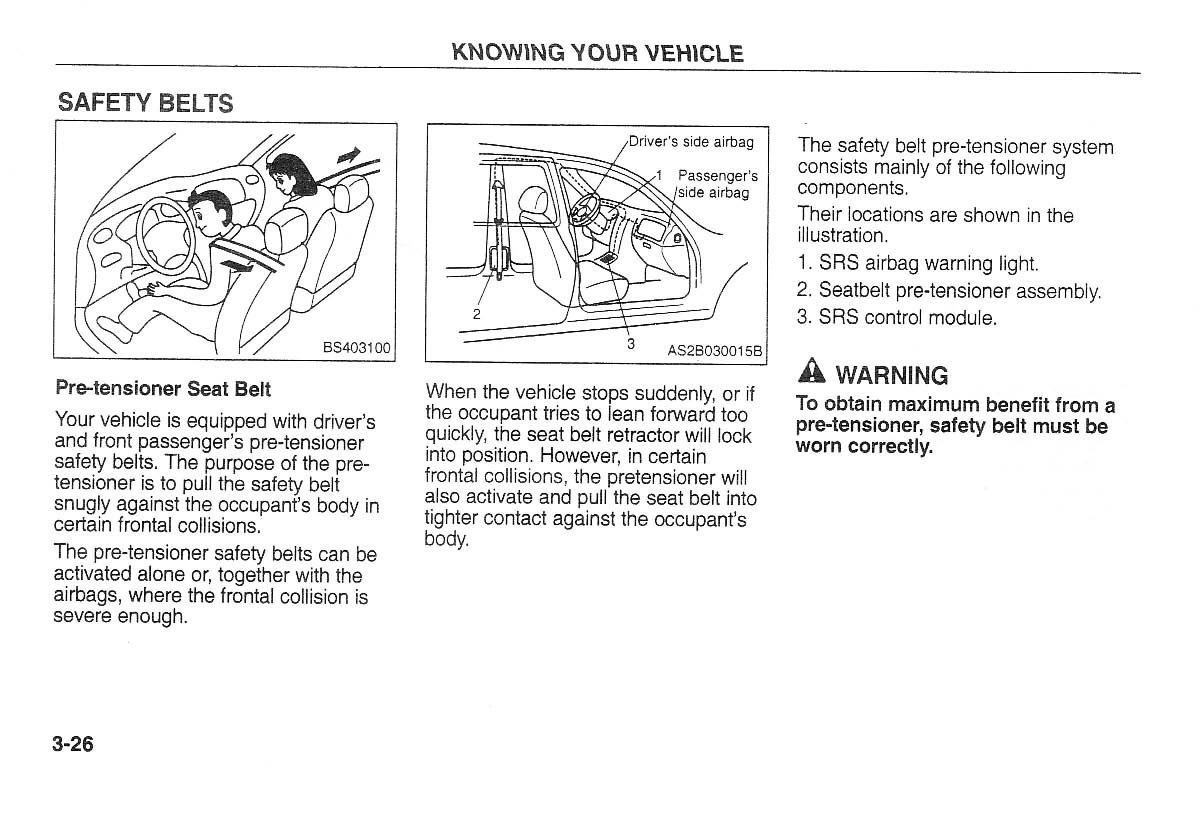 Kia Carnival Sedona I 1 owners manual / page 36